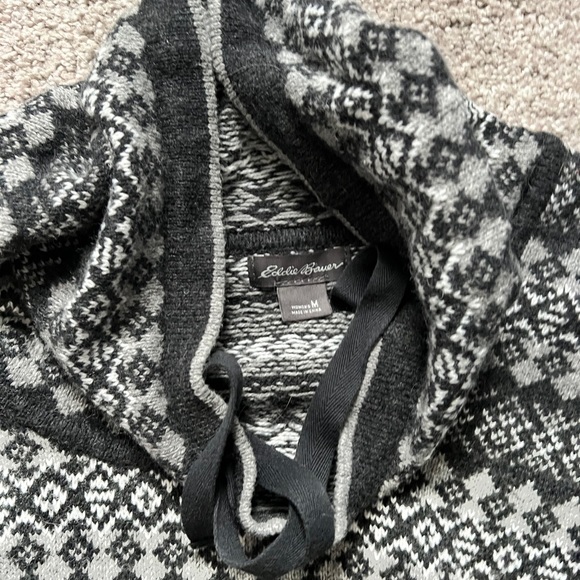 Eddie Bauer Fair Isle Tunic Cowl Neck Sweater - Picture 3 of 8